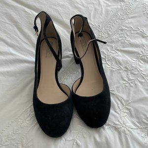 Cole Haan Womens Warner Grand Pump 55mm Black Suede 8.5 B (M)